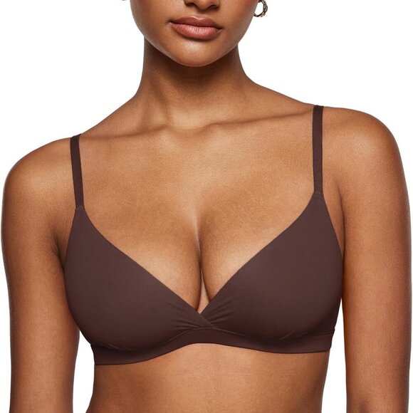 Women's Inbarely Triangle Bralette Unlined Wireless Support Yoga Lounge - Picture 1 of 4